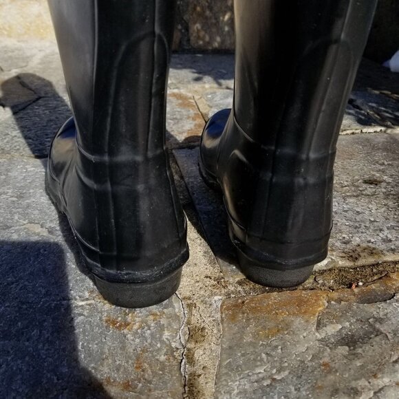 Hunter Extended Calf Tall Gloss Rain Boots Size 6 - Picture 6 of 13